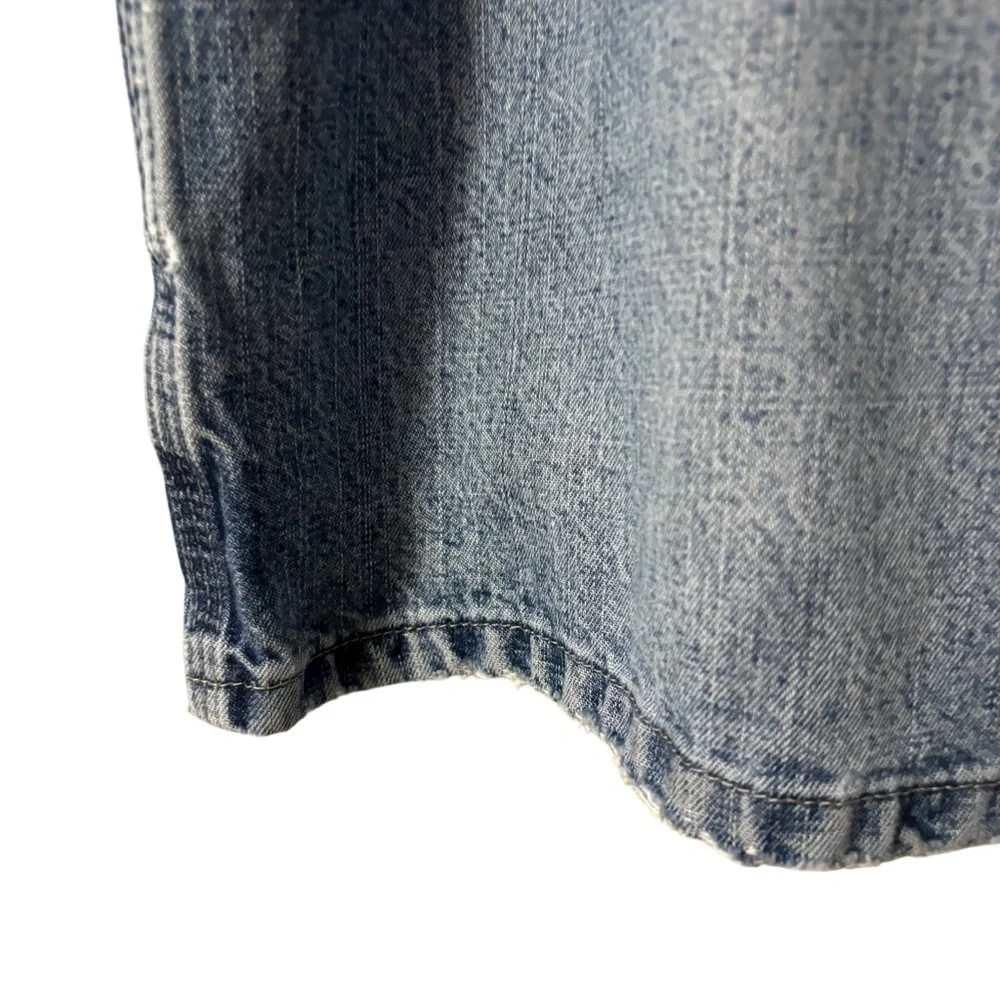 Wrangler Men’s Y2K Blue Cargo Carpenter Denim Jean Shorts Size 40 💯 Cotton  ,
